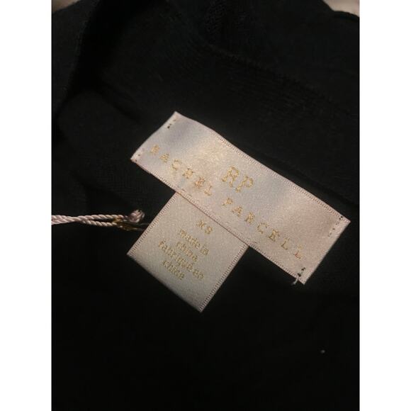 Rachel Parcell NWT Black Ruffle Short Sleeve Cardigan Pockets XS - Picture 4 of 6